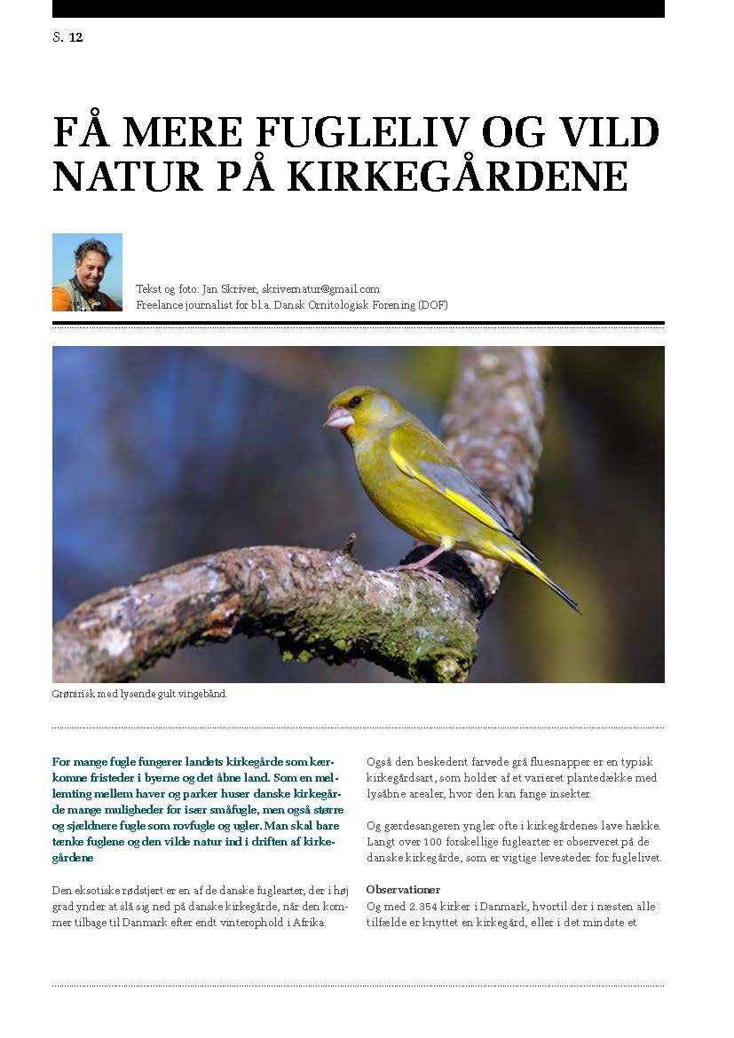Fa mere fugleliv og vild natur pa kirkegardene Jan Skriver Side 1